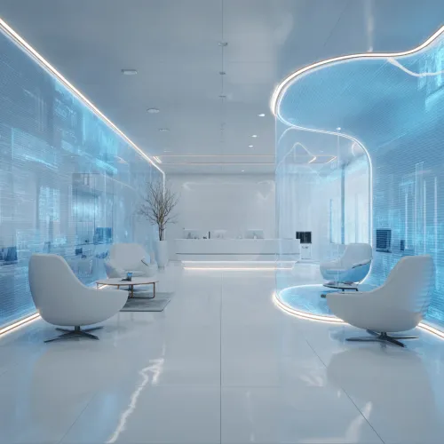 Advanced longevity and preventive medicine clinic interior